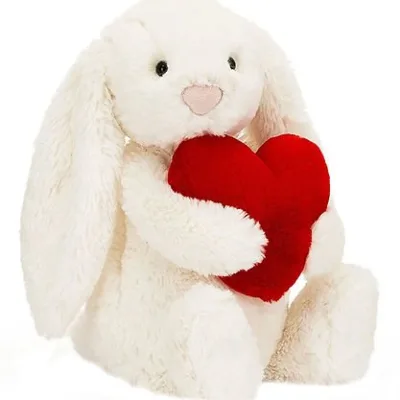 Jellycat Bashful Red Love Heart Bunny