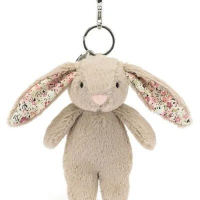 Jellycat Blossom Bunny Beige Bag Charm