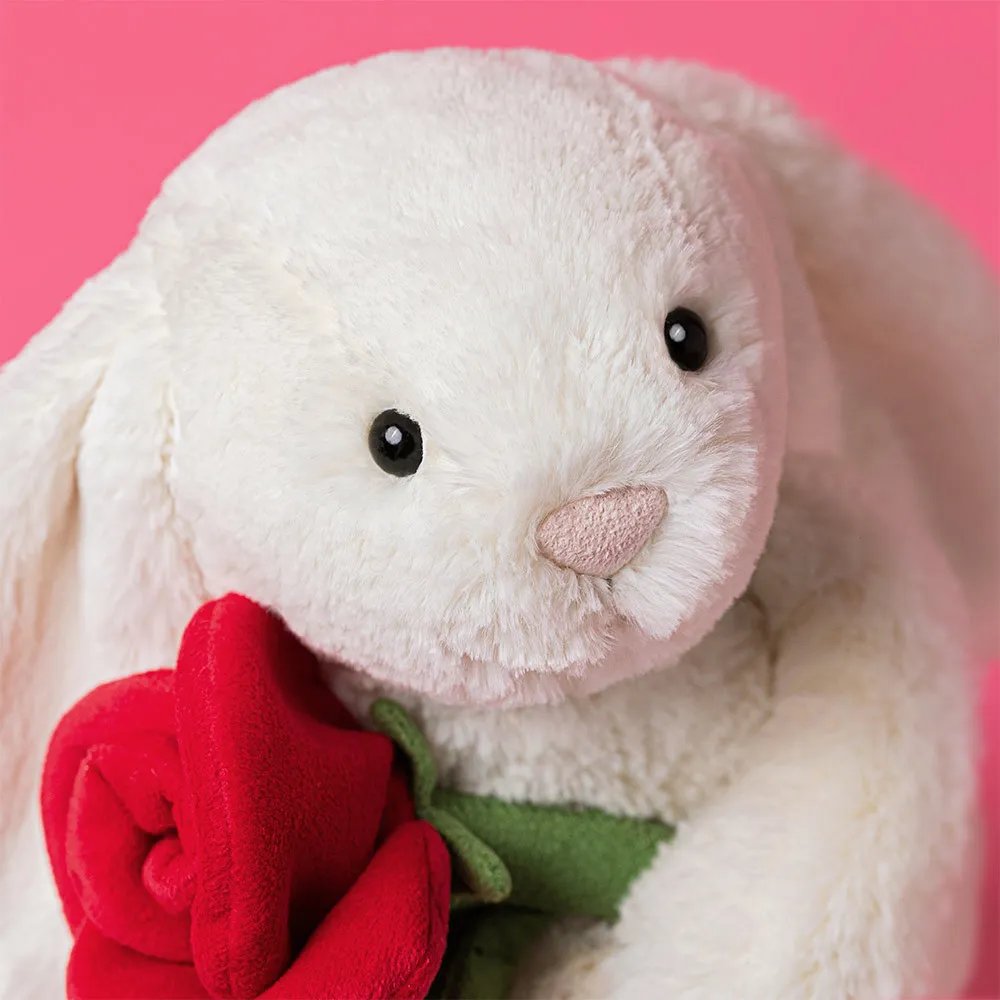 Jellycat Cream Bunny mit Rose – Bild 2