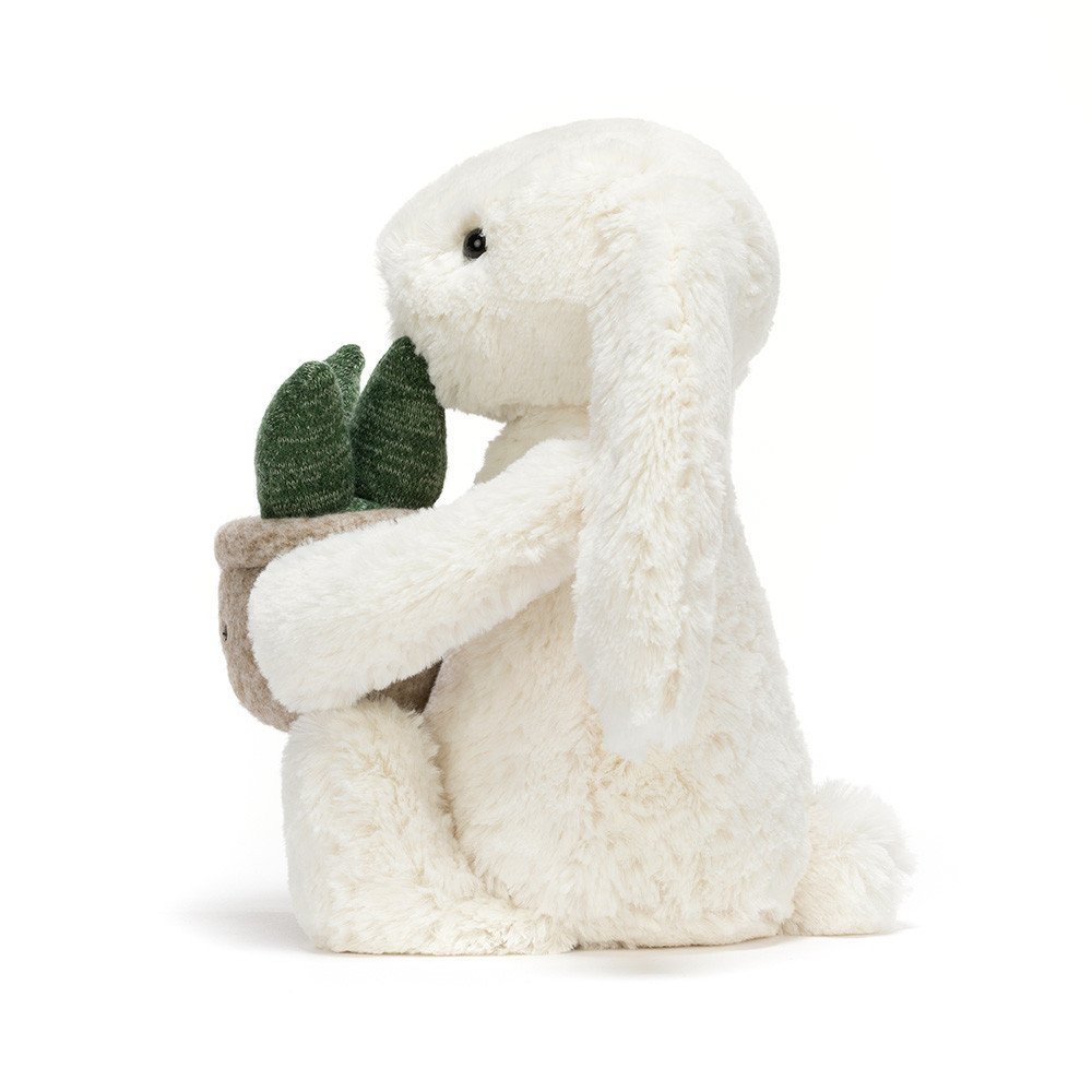 Jellycat Cream Bunny Mit Pflanze – Bild 2
